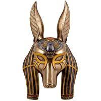 Máscara veronesa Dios egipcio Anubis 29 cm Decoración de pared Egipto Faraón figura bronce